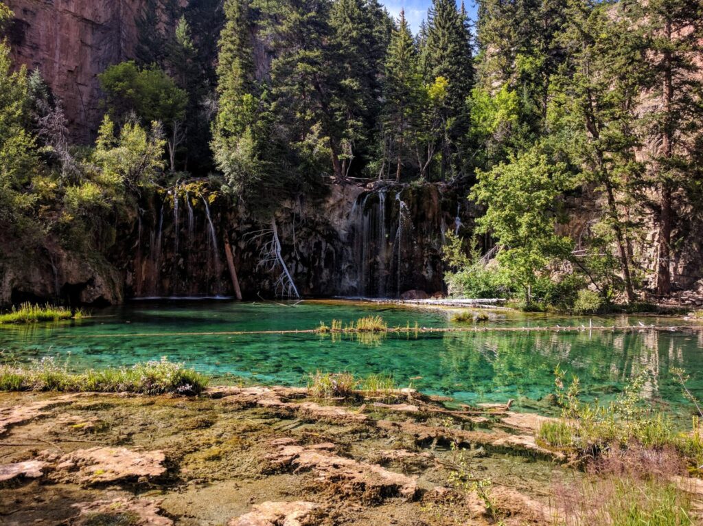 Hanging Lake outside of Glenwood Springs. Great for weekend RV trips near Denver. 