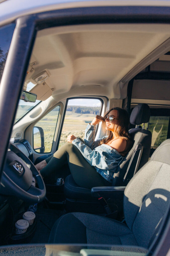 woman in an rv
