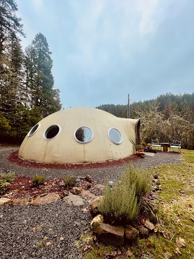 exterior of dome, unique accommodation outdoors
