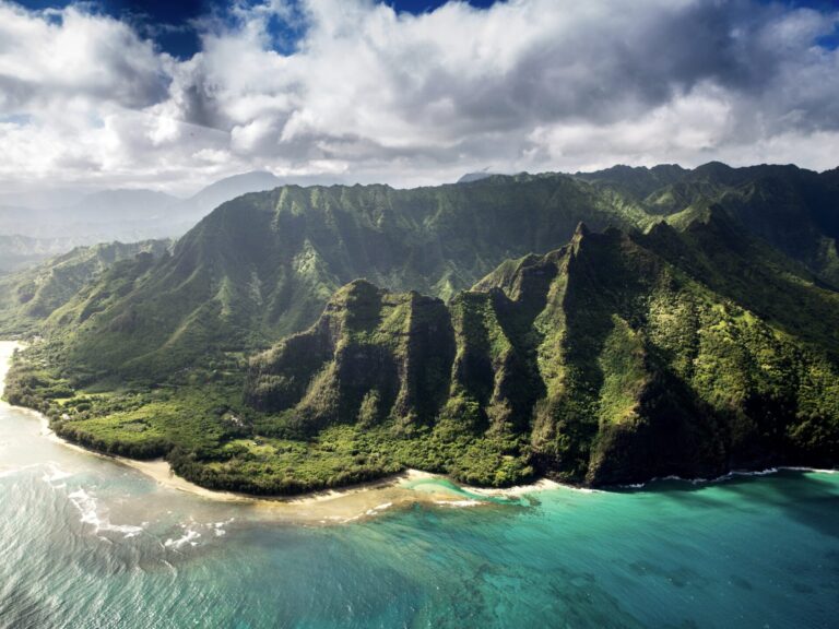Eagle eye view of Hawaiian island