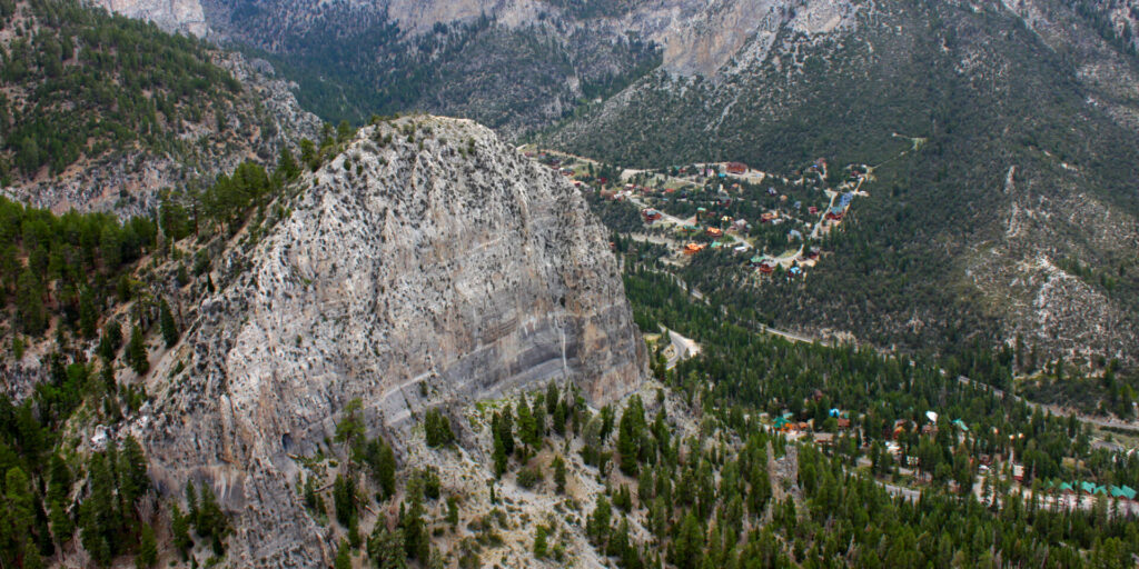view from cathedral rock hike in mount charleston