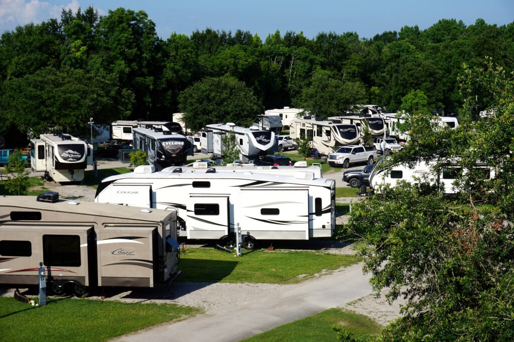 RV campground full of great RV parking spots